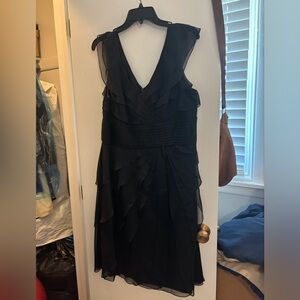 Adrianna Papell black cocktail dress sz 16